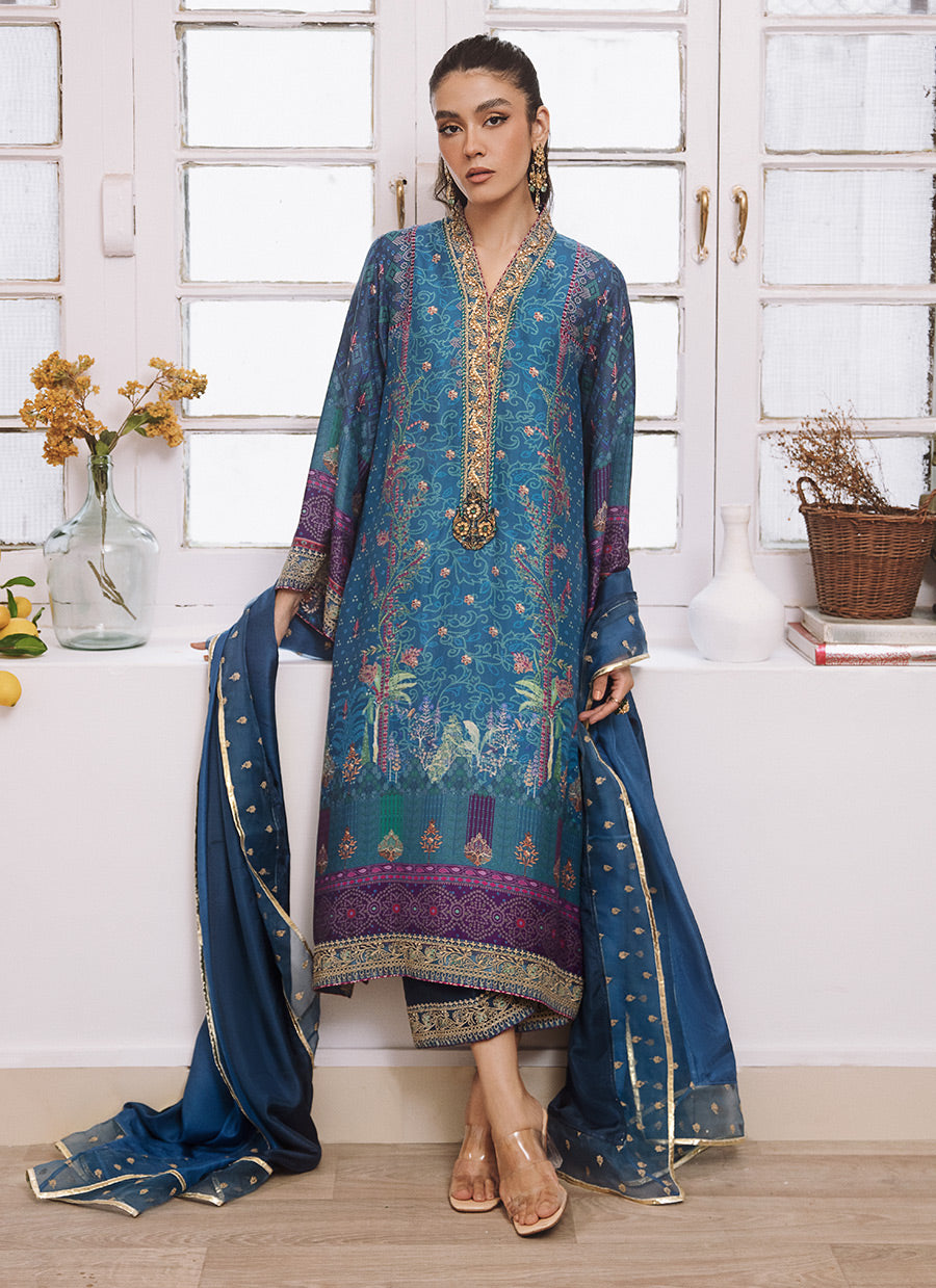 Zohra Lapis Shirt And Dupatta