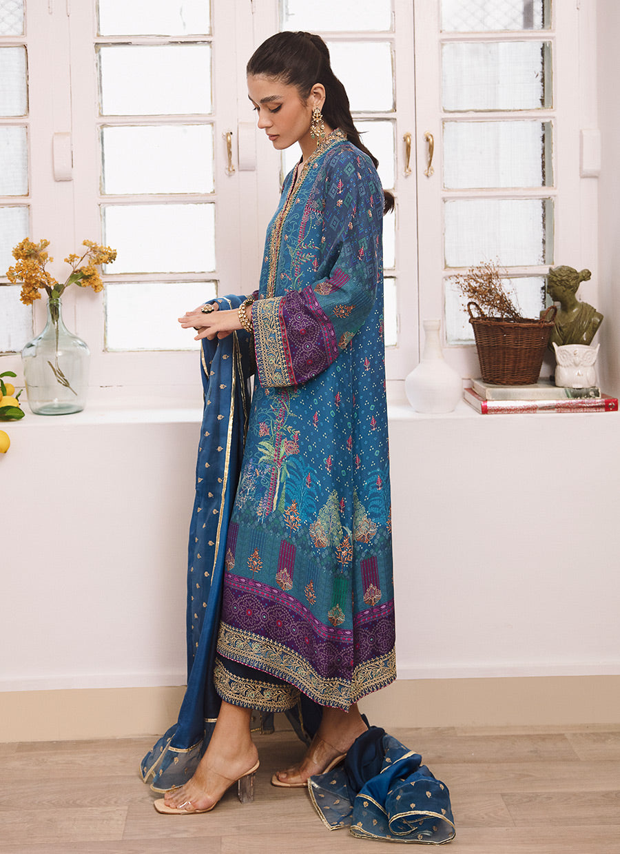 Zohra Lapis Shirt And Dupatta