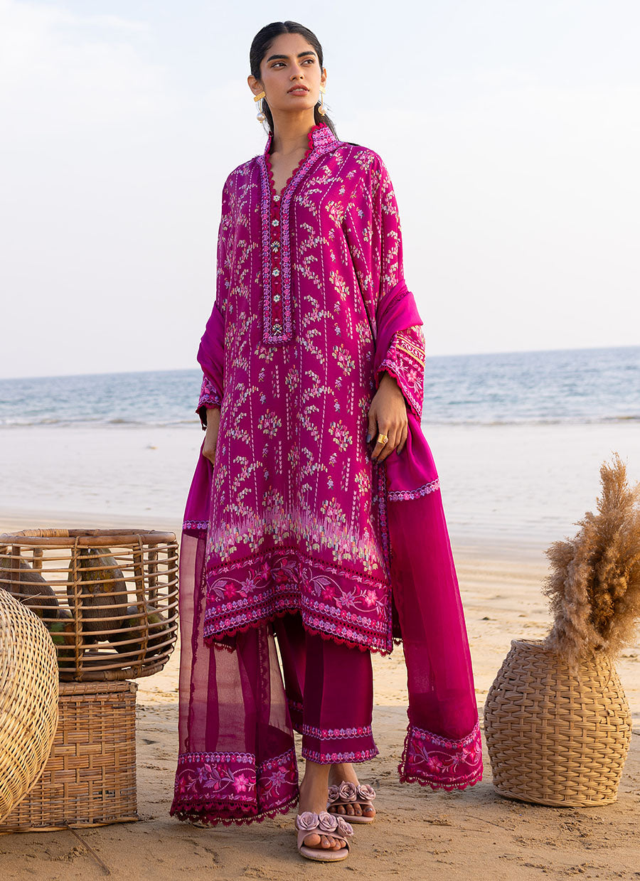 Mirri Magenta Shirt and Dupatta