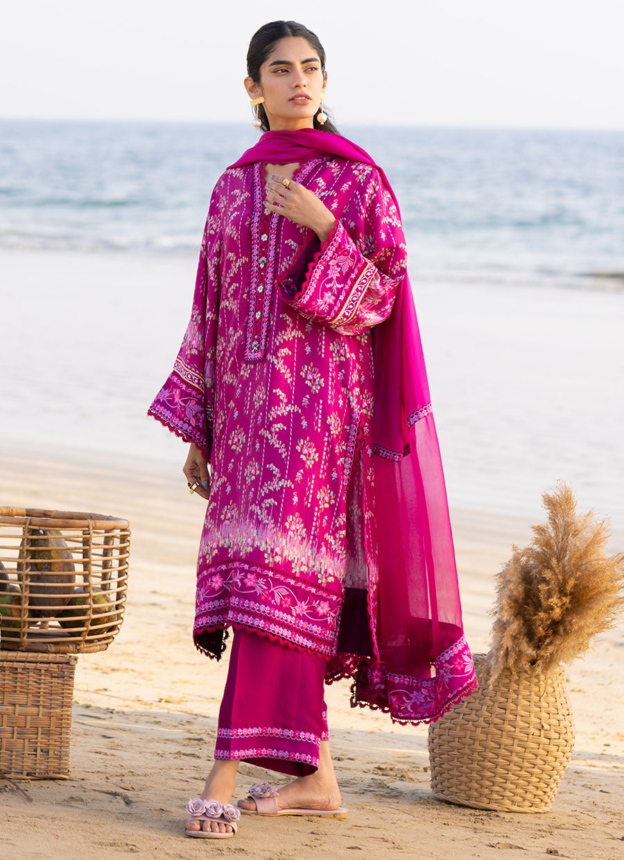 Mirri Magenta Shirt and Dupatta