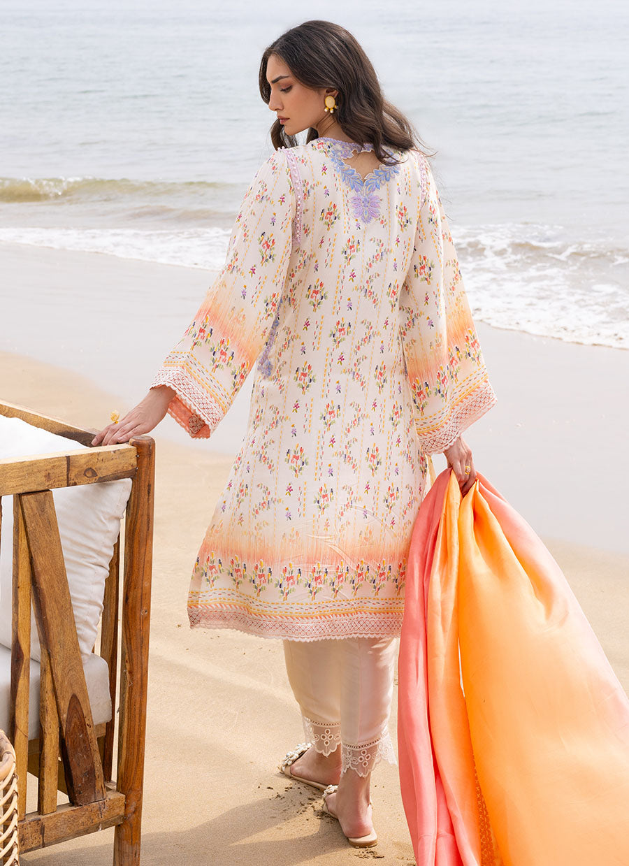 Lark Ivory Shirt and Dupatta