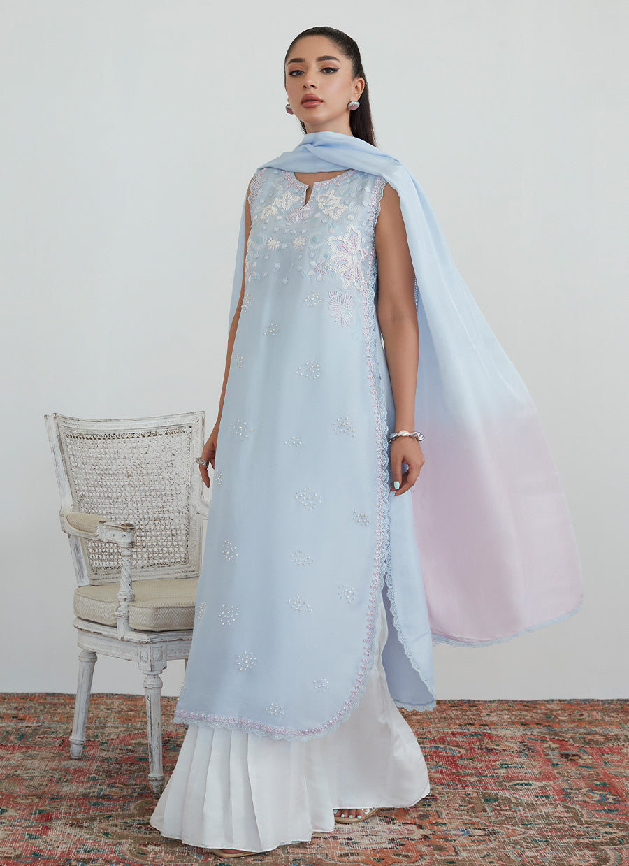 Daria Periwinkle Shirt and Dupatta