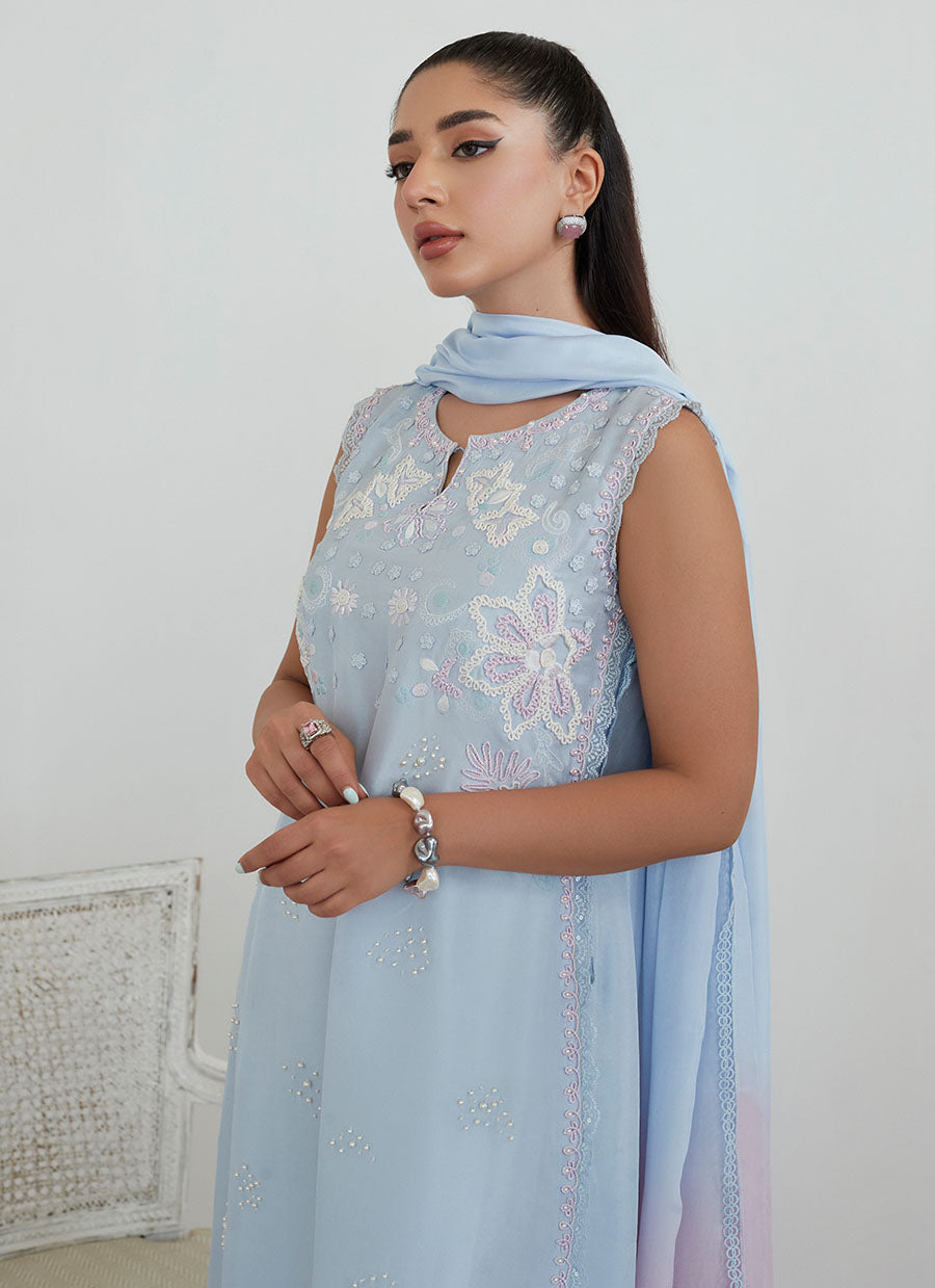 Daria Periwinkle Shirt and Dupatta