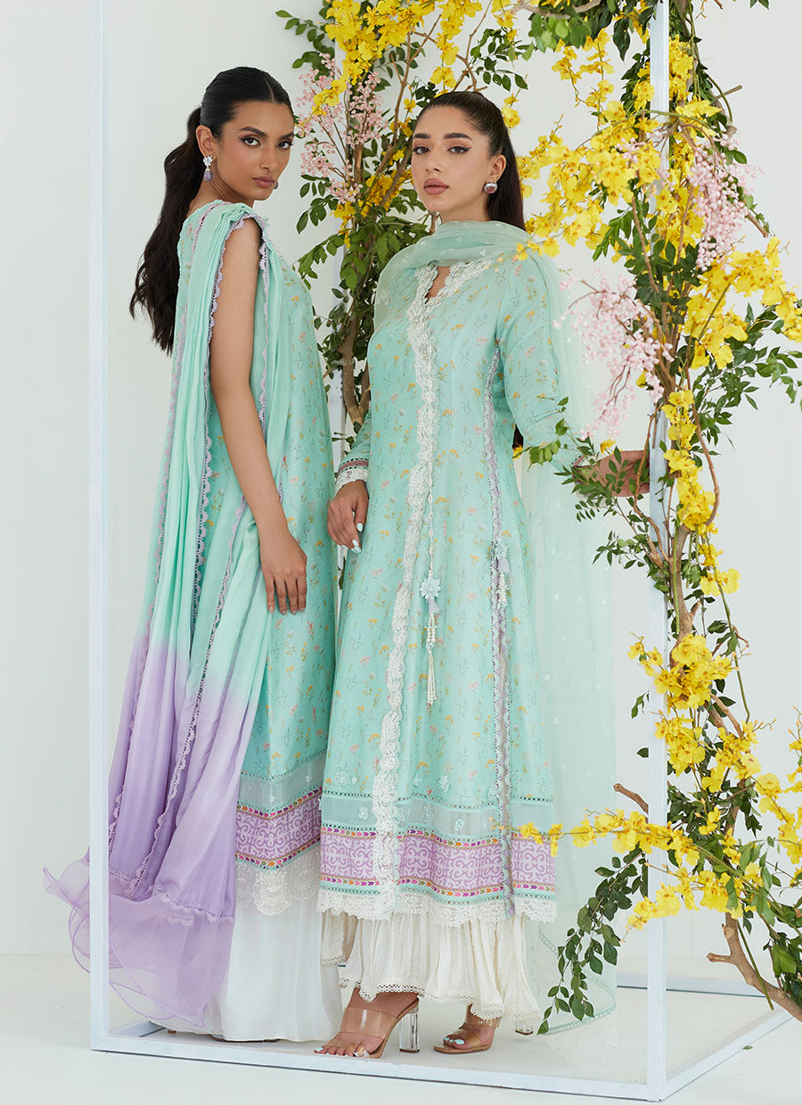 Luisa Mint Shirt with Pre Draped Dupatta