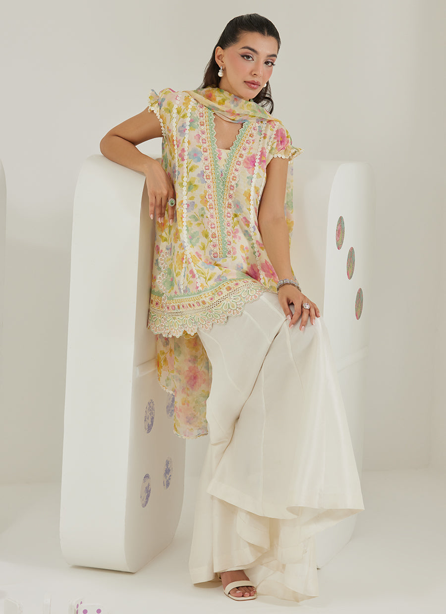 Runa Short Shirt And Dupatta