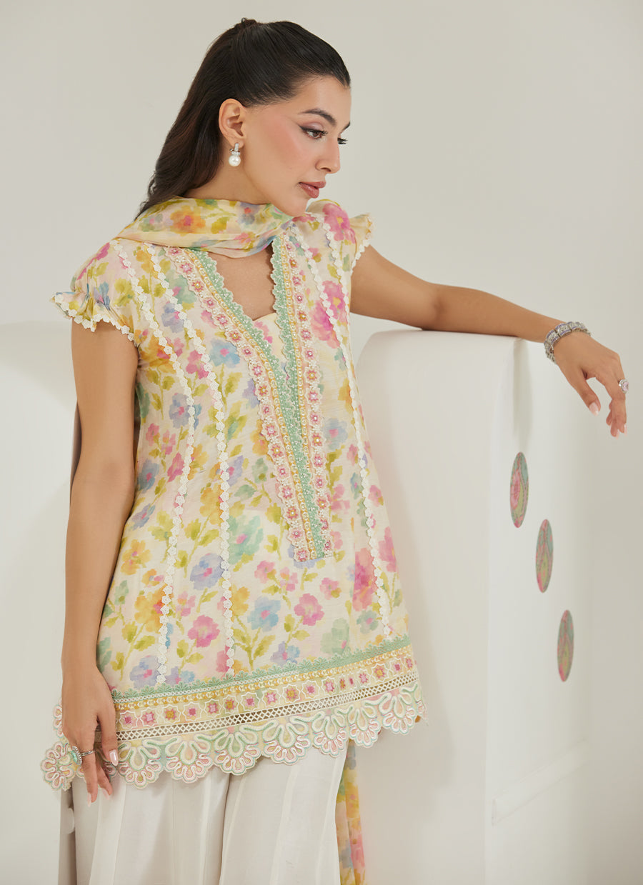 Runa Short Shirt And Dupatta