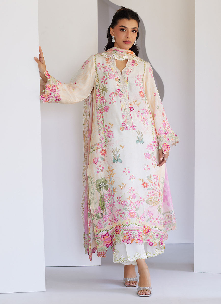 Faye Ivory Shirt and Dupatta