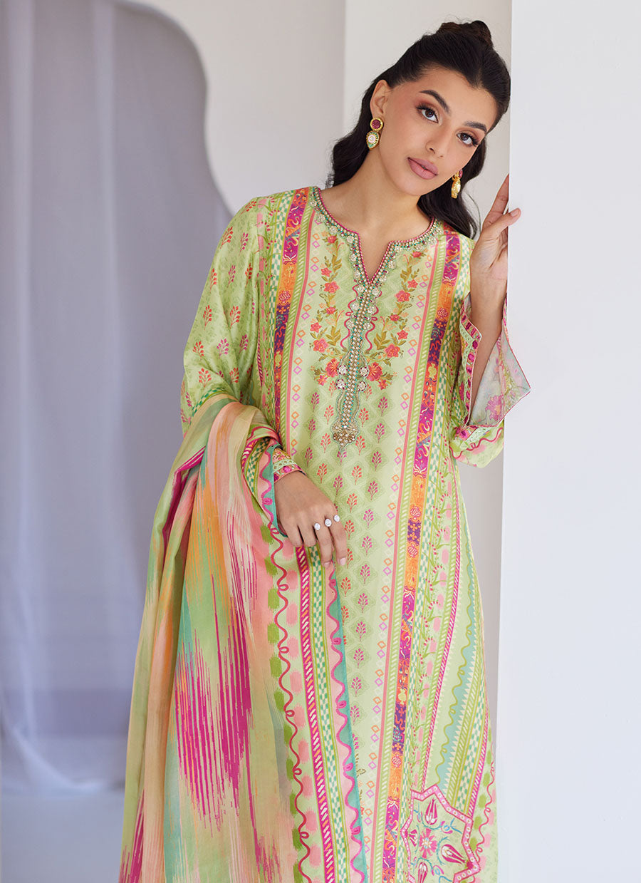 Vesper Kiwi Shirt and Dupatta