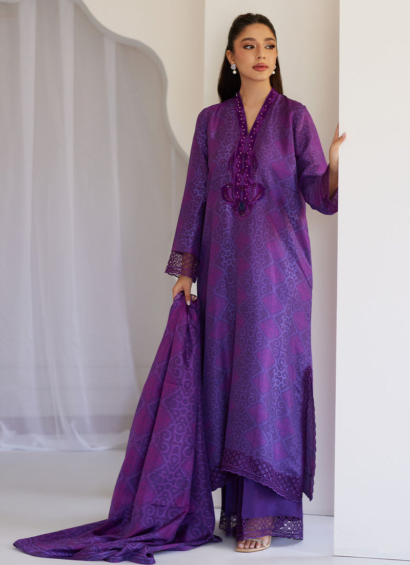 Amity Purple Shirt and Dupatta