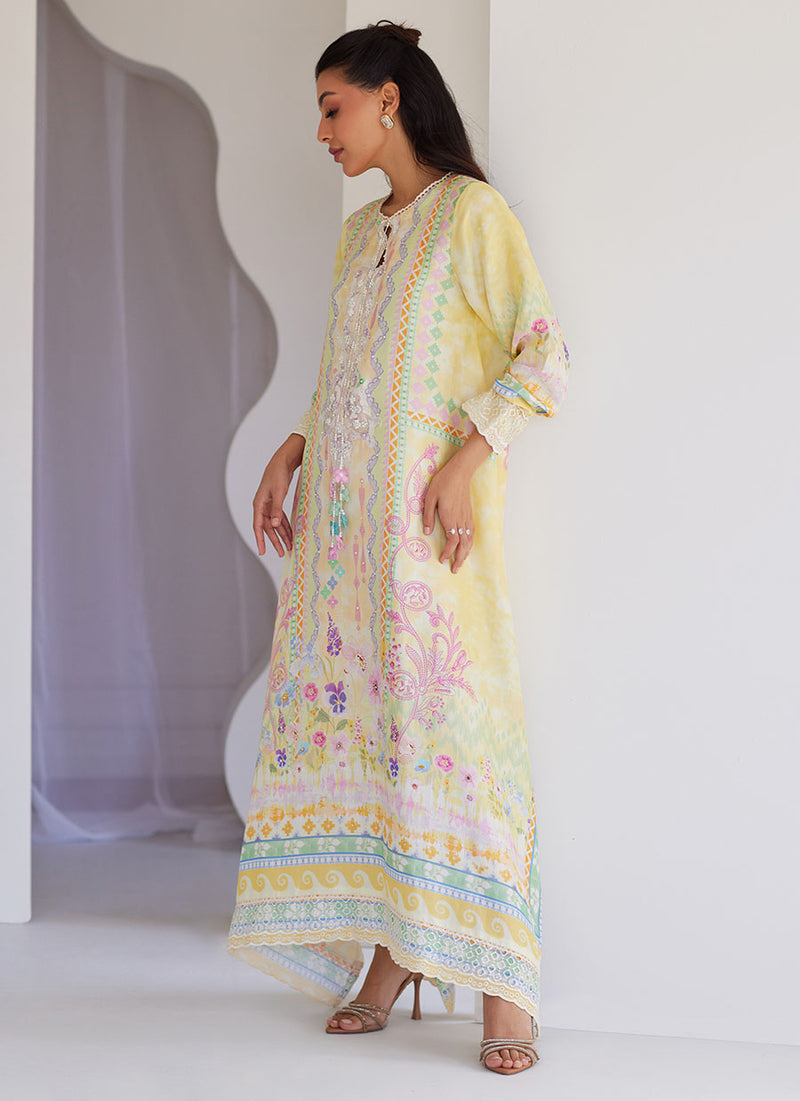 Cali Raw Silk Kaftan