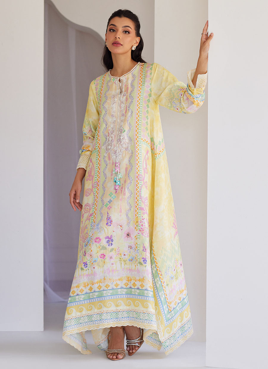 Cali Raw Silk Kaftan