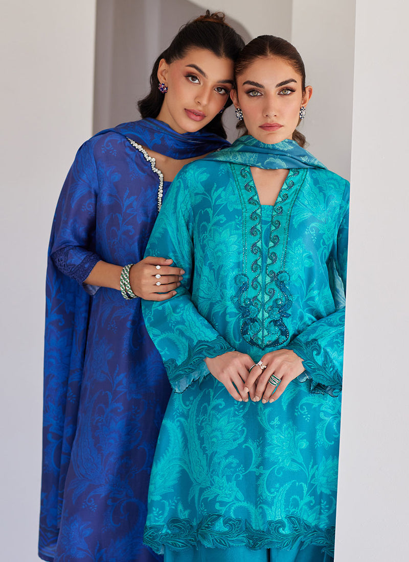 Luna Green Shirt and Dupatta
