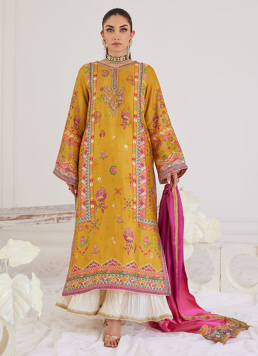 Palmira Mustard Shirt And Dupatta