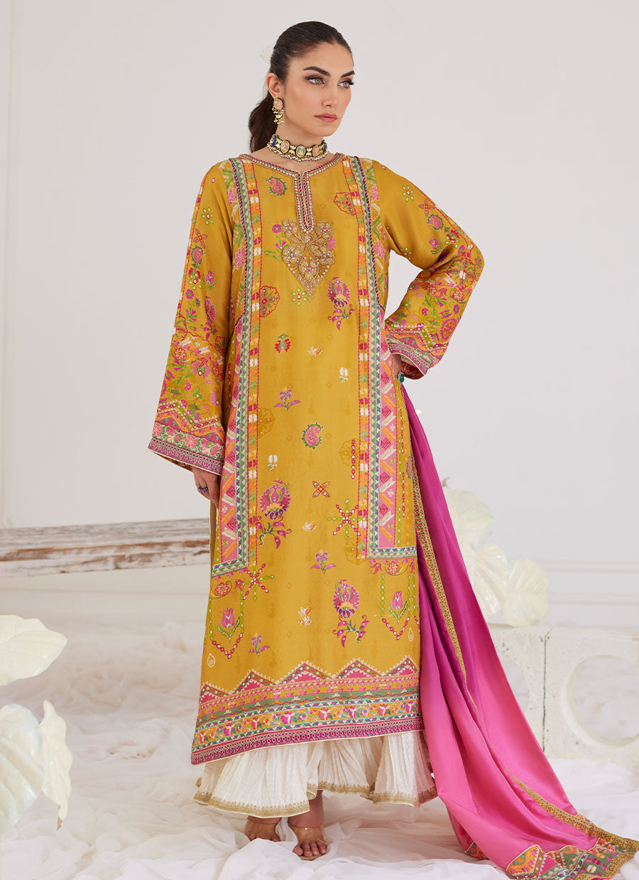 Palmira Mustard Shirt And Dupatta