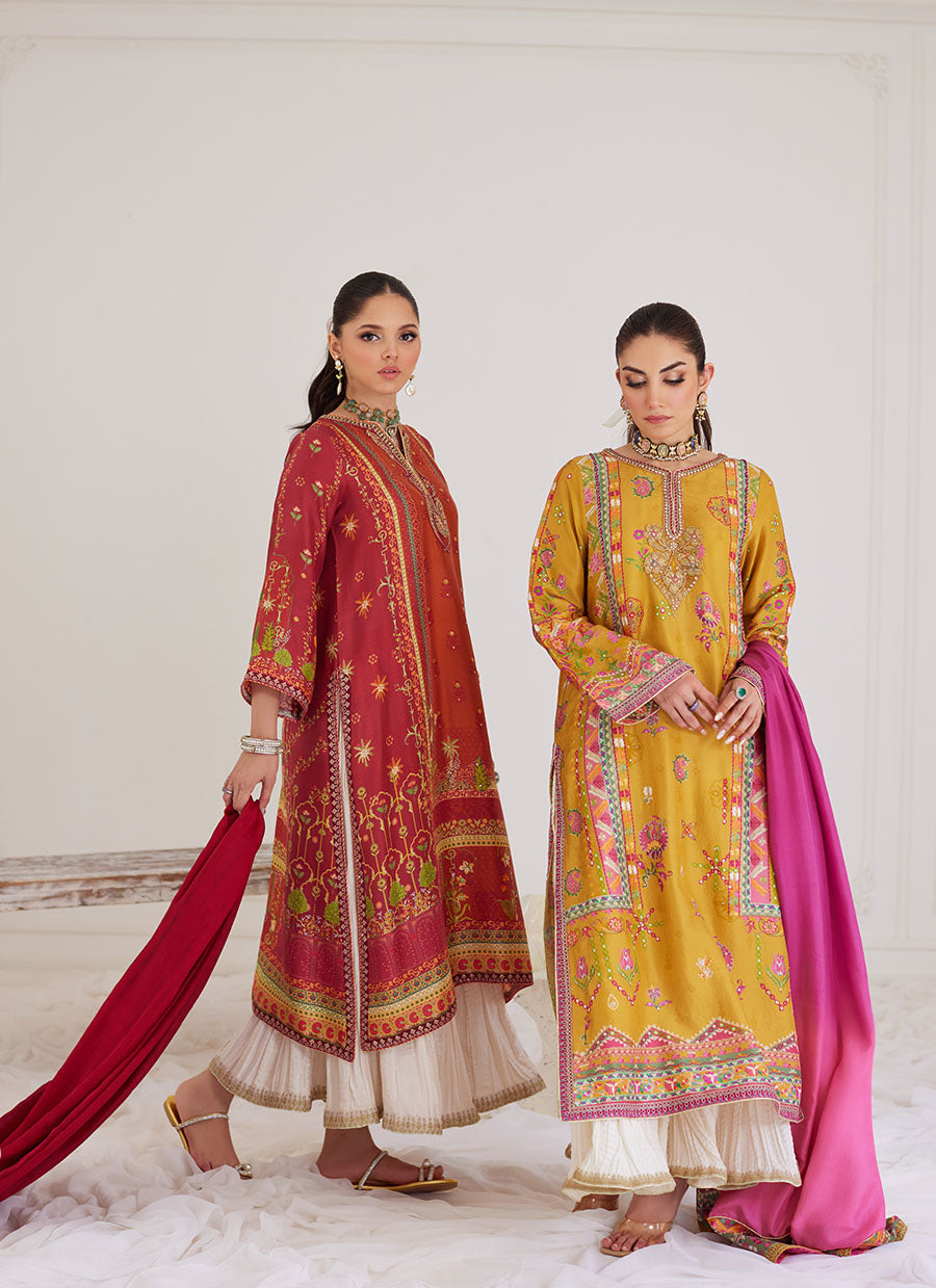 Palmira Mustard Shirt And Dupatta