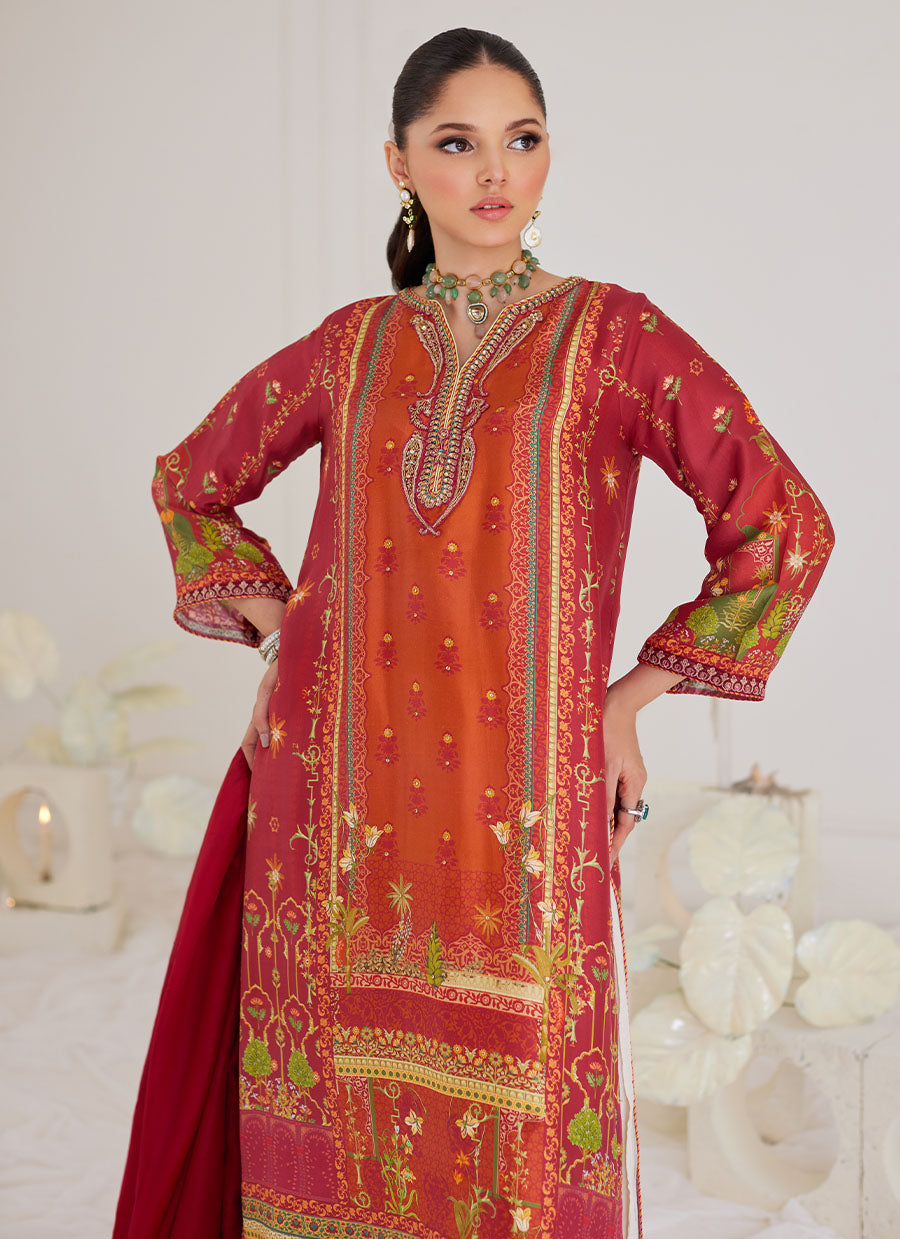 Paulina Rust Shirt And Dupatta