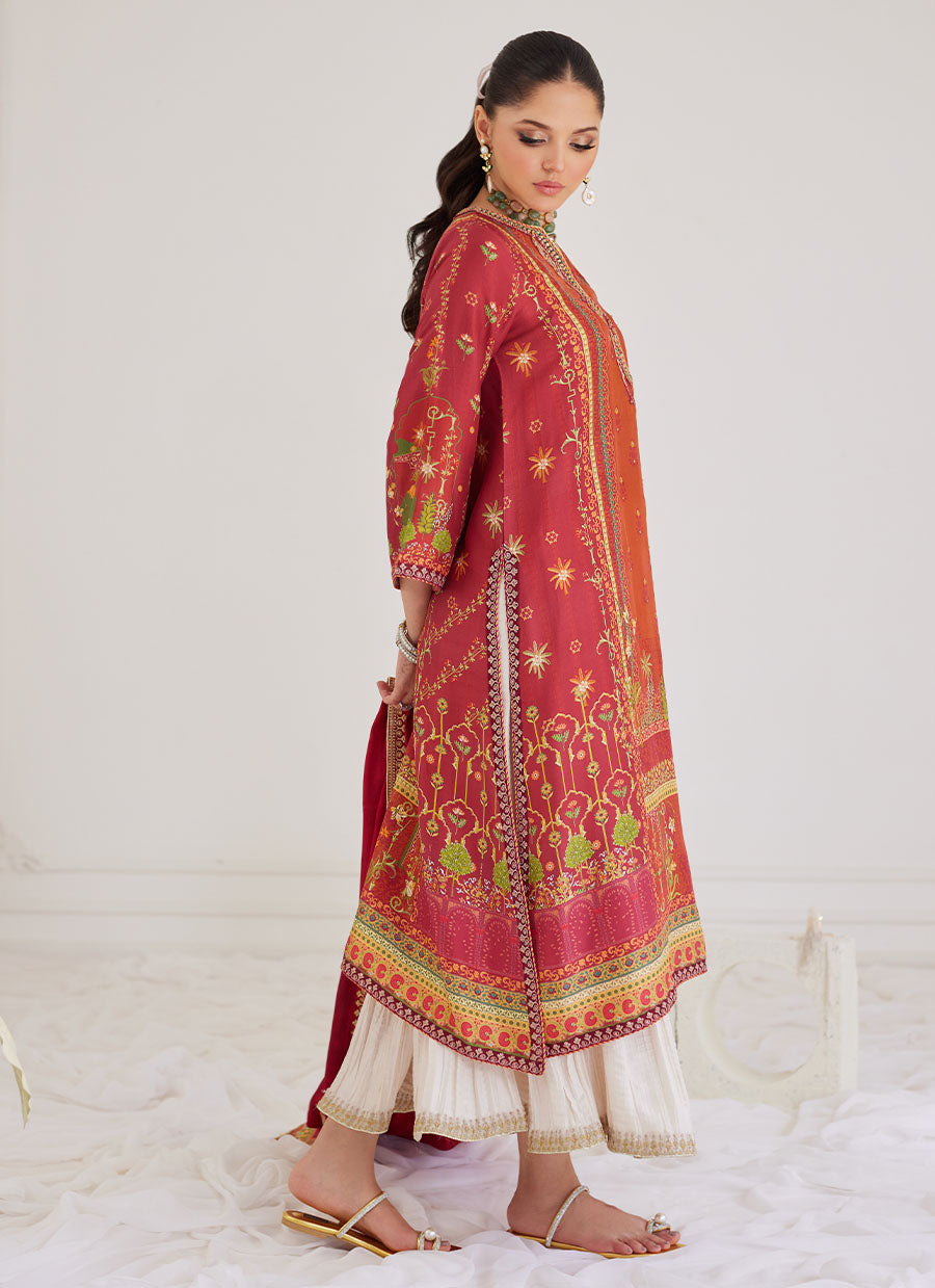 Paulina Rust Shirt And Dupatta