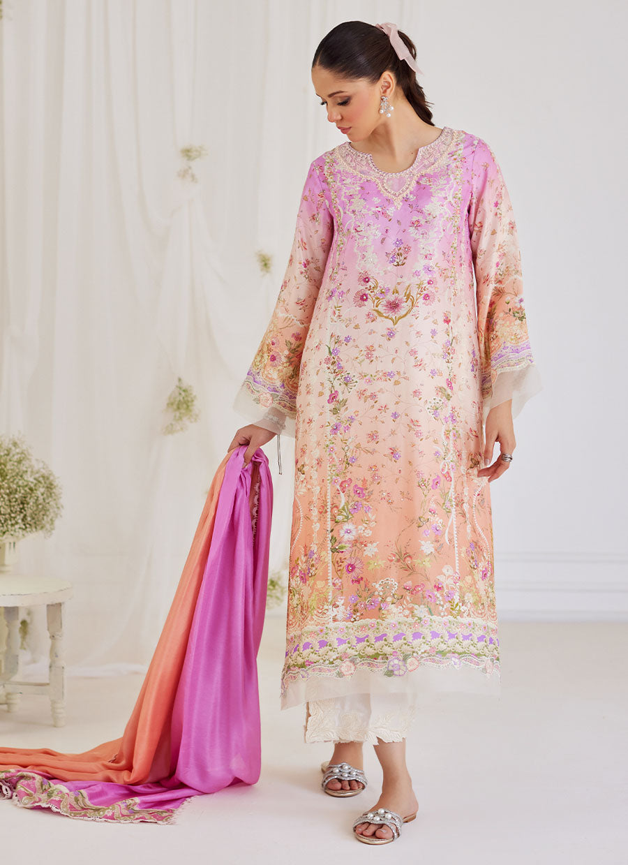 Maura Ombre Shirt And Dupatta