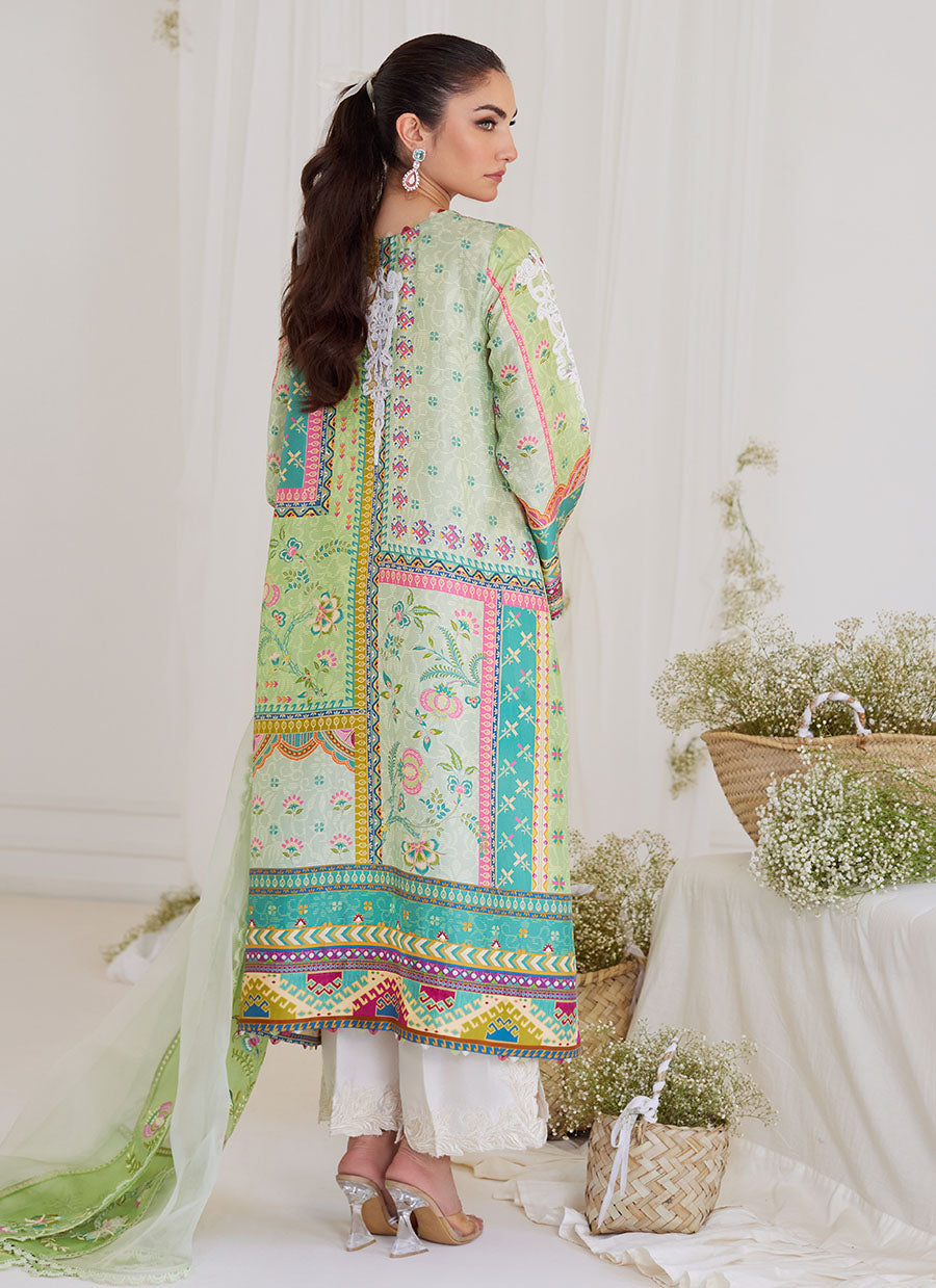 Marta Apple Green Shirt And Dupatta