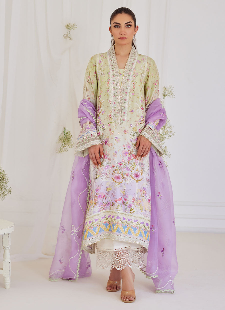 Renata Shirt with Embroidered Dupatta