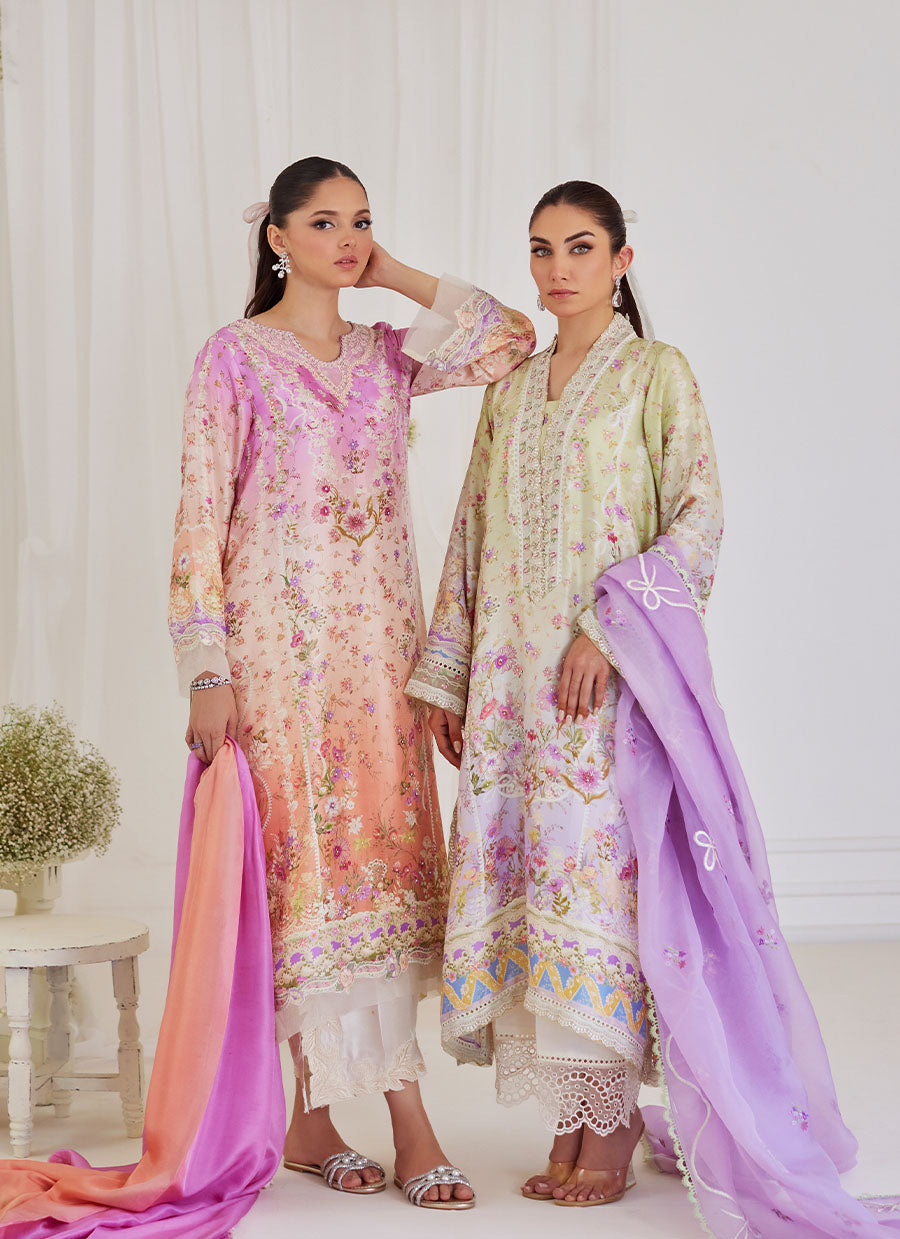 Renata Shirt with Embroidered Dupatta