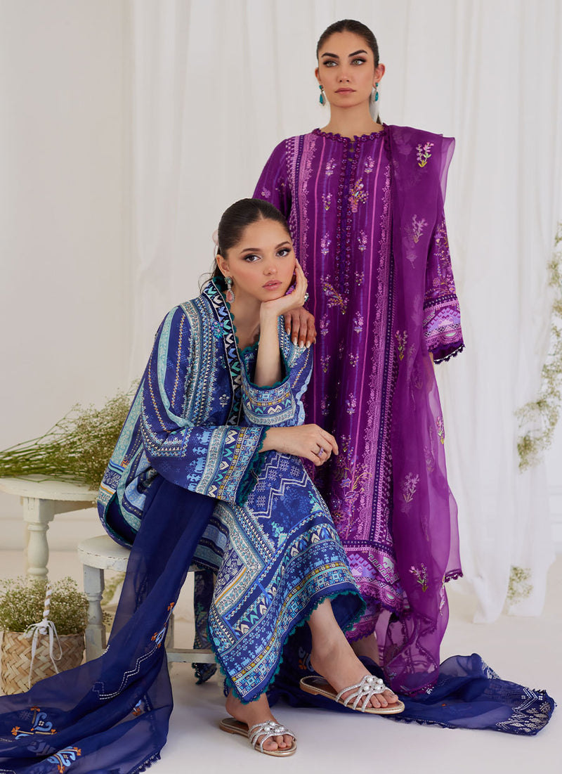 Adina Blue Shirt And Dupatta