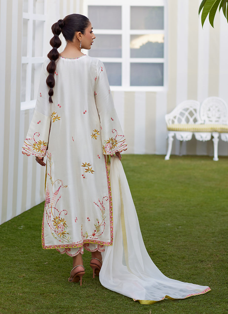 Mireza Ivory Shirt and Dupatta