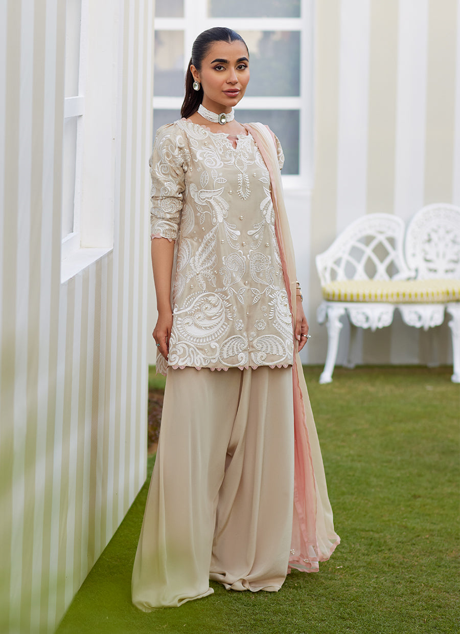 Danika Sand Shirt and Dupatta