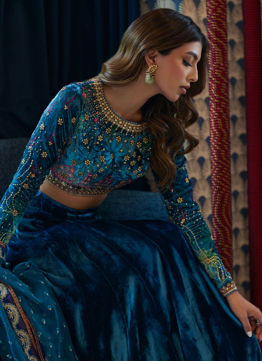 Reem Teal Lehnga Choli