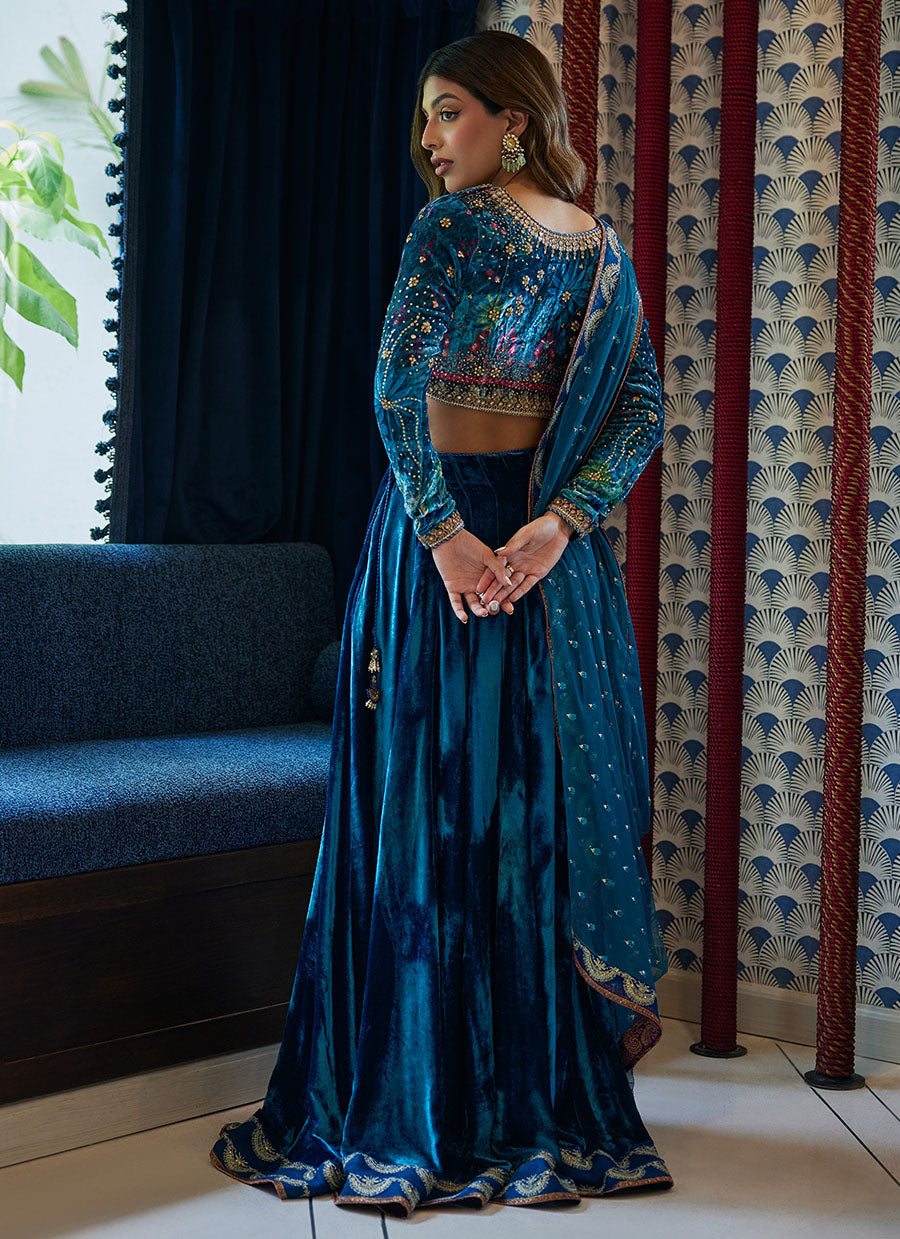 Reem Teal Lehnga Choli