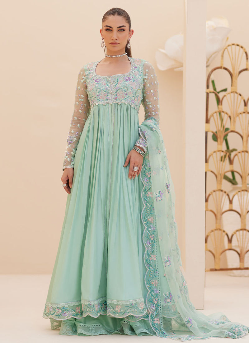 Freya Aqua Kalidaar and Dupatta