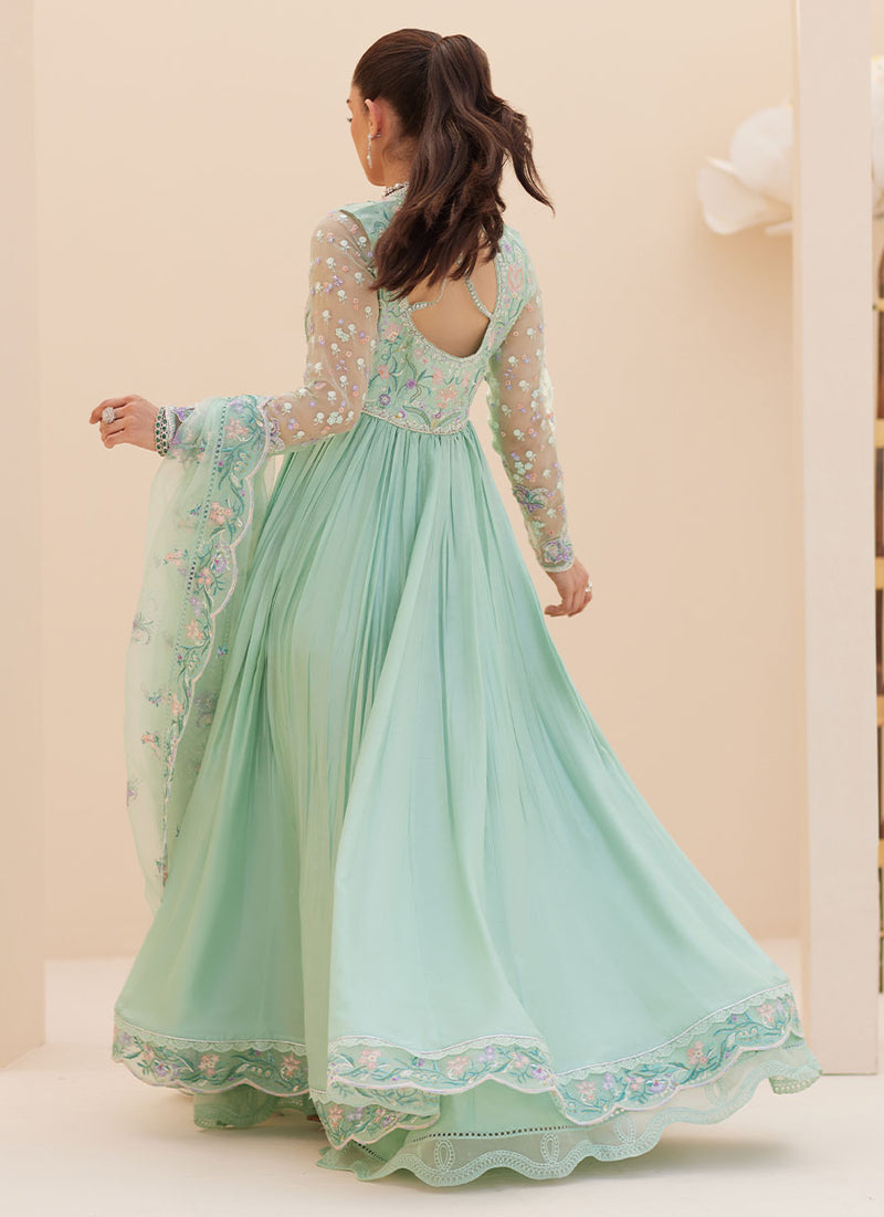Freya Aqua Kalidaar and Dupatta