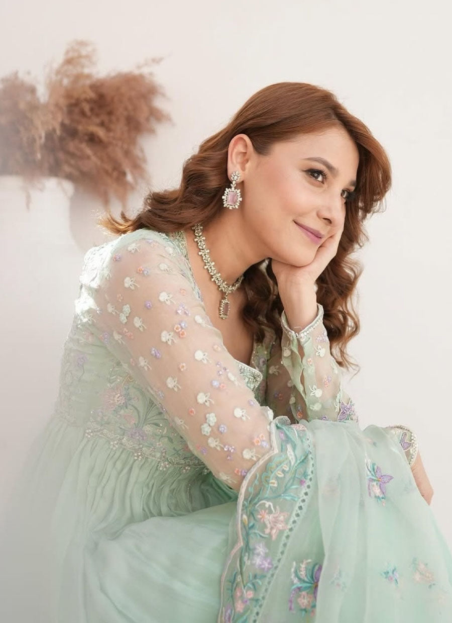 Freya Aqua Kalidaar and Dupatta