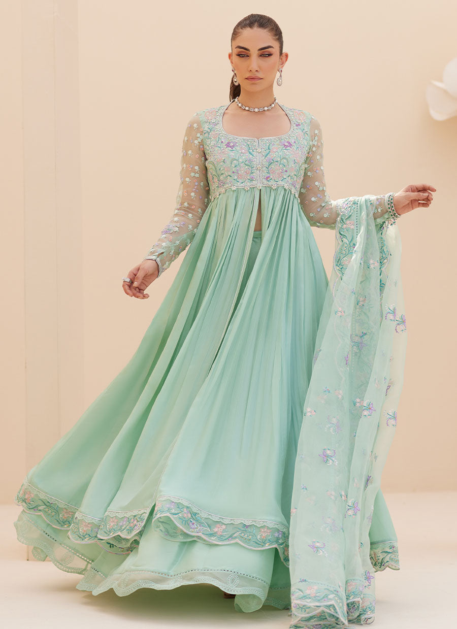 Freya Aqua Kalidaar and Dupatta