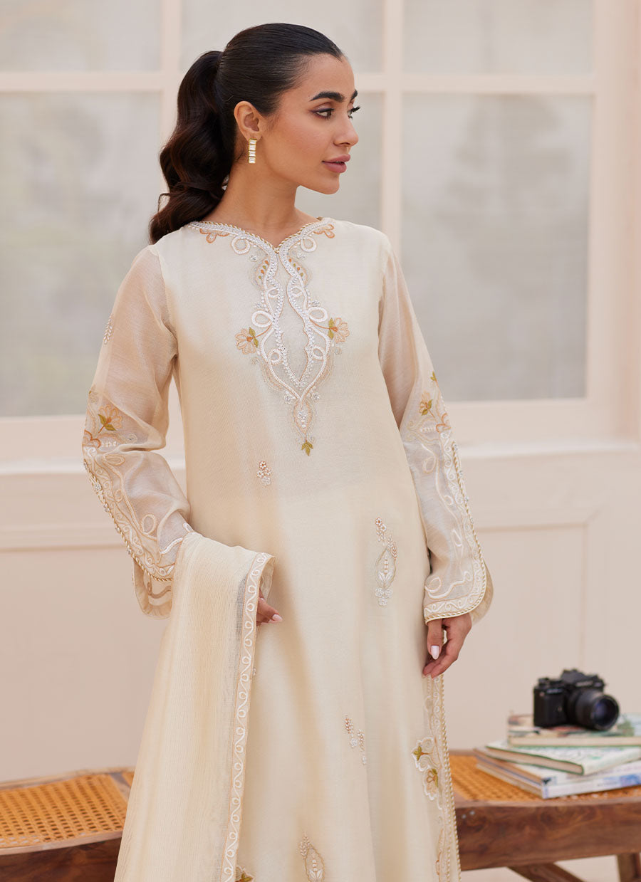 Evra Ivory Shirt and Dupatta