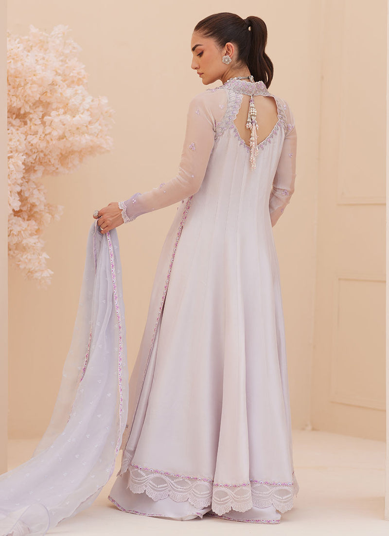 Katniss Silver Pearl Kalidar and Dupatta