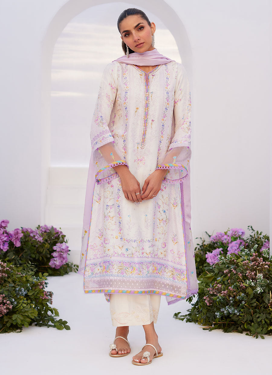 Thistle Lilac Shirt and Dupatta