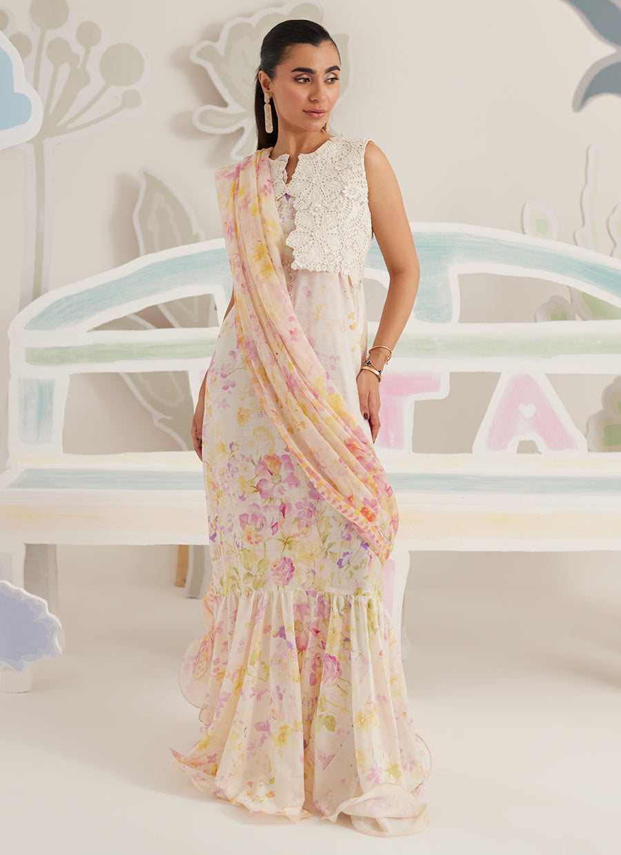 Airelle Bloom Draped Saree Dress