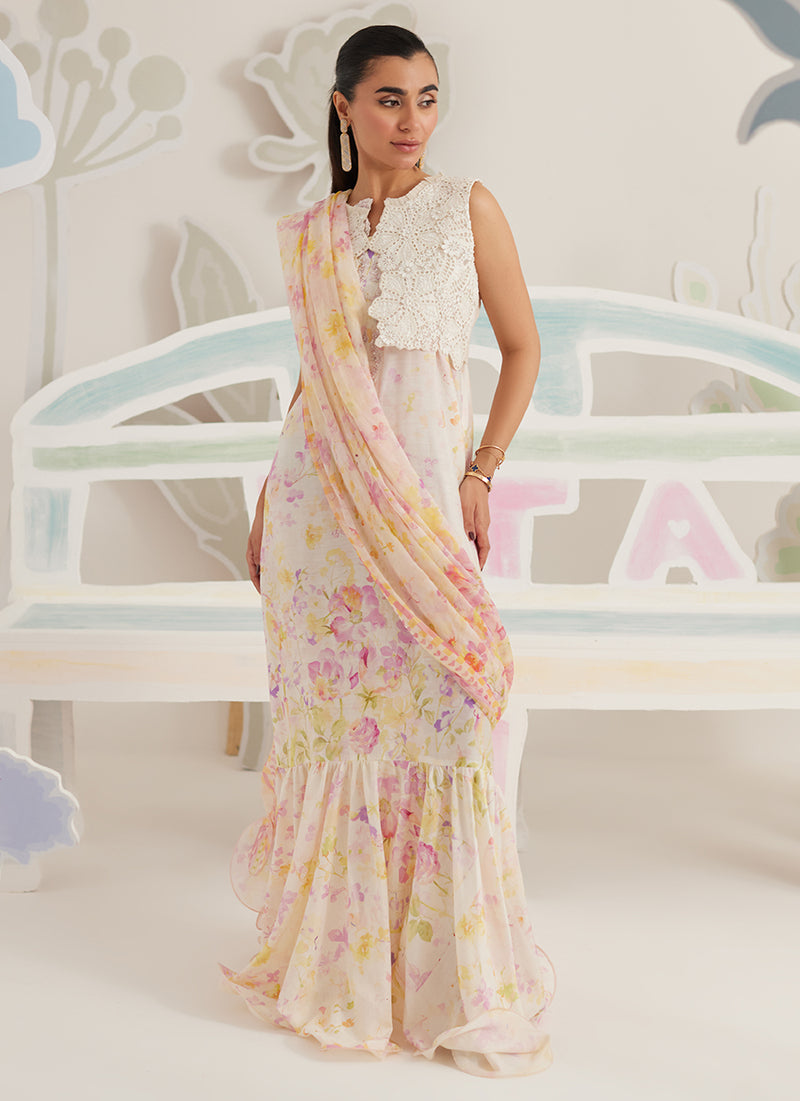Airelle Bloom Draped Saree Dress