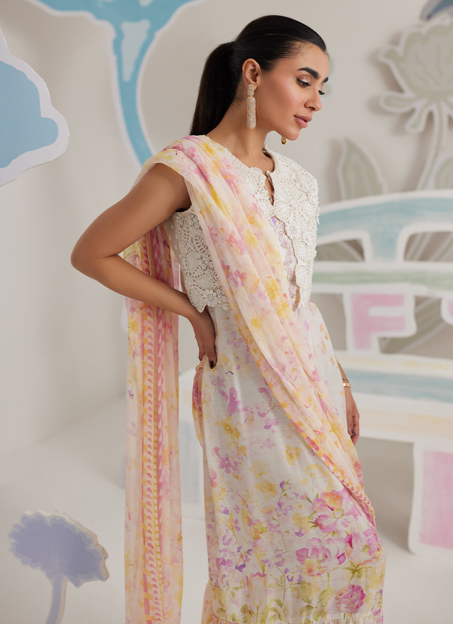 Airelle Bloom Draped Saree Dress