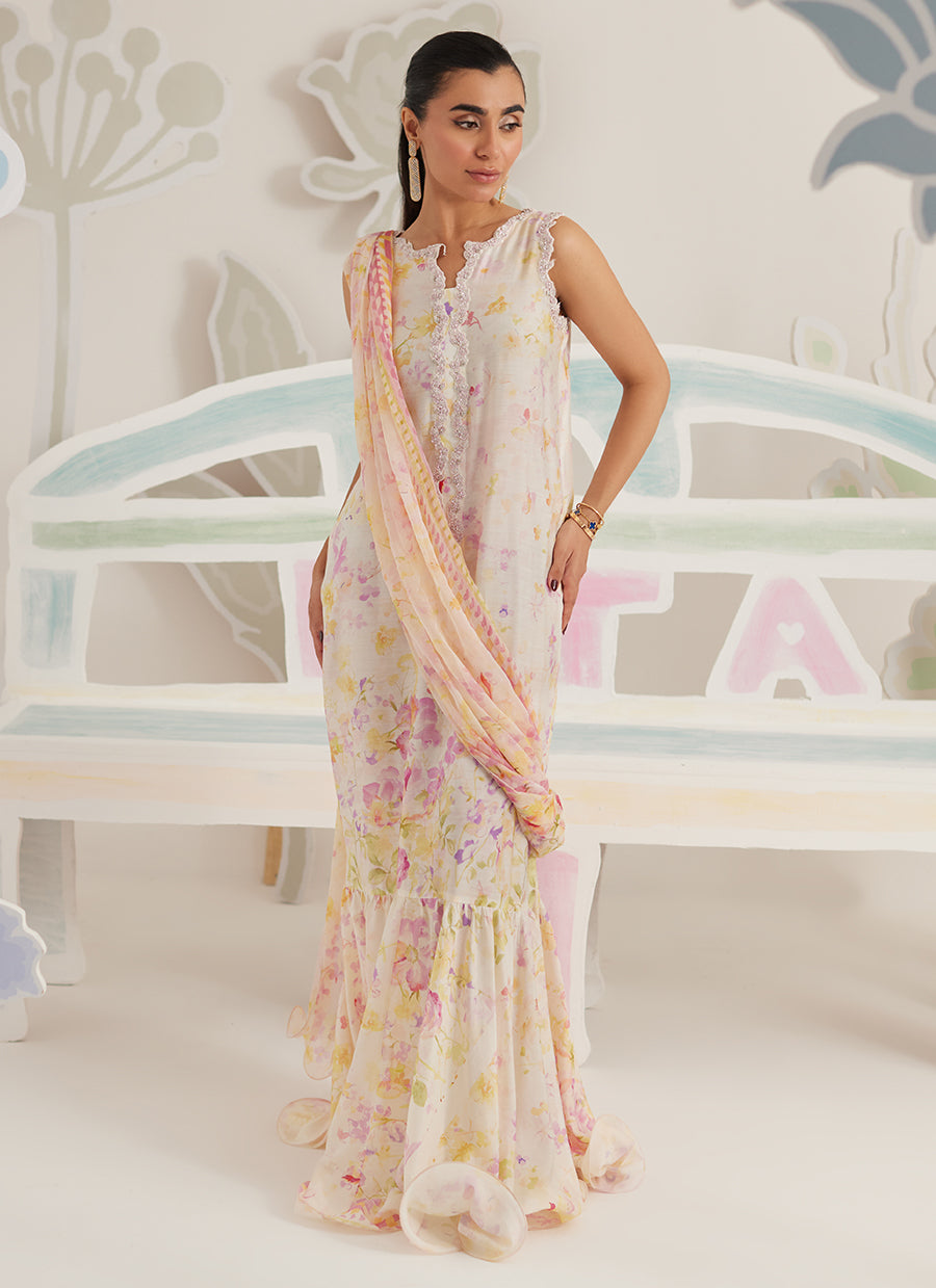 Airelle Bloom Draped Saree Dress