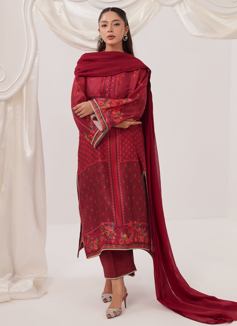 Emberline Shirt And Dupatta