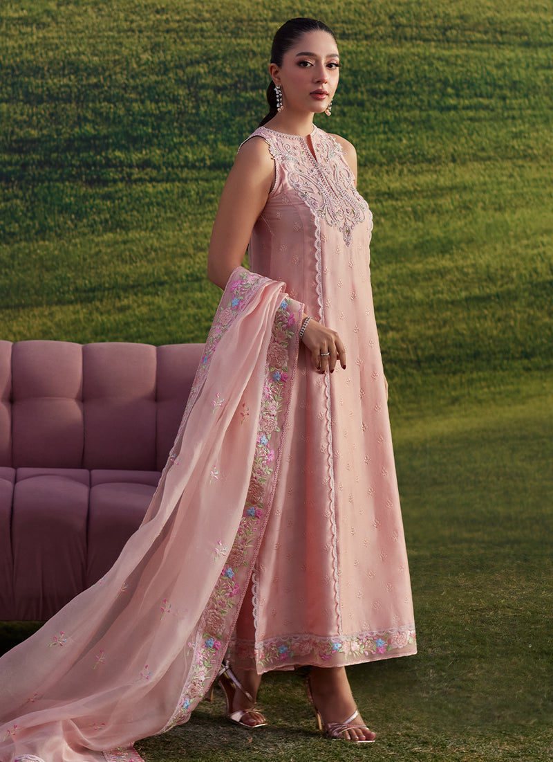 Rosé Reverie Shirt And Dupatta