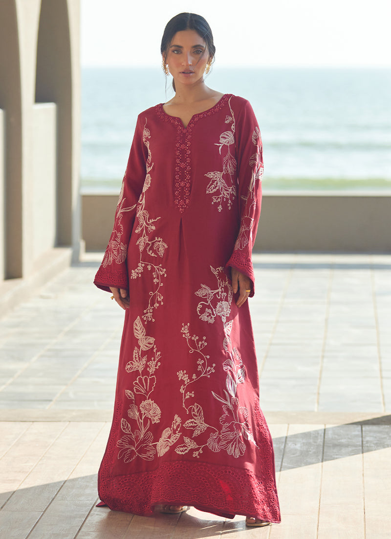 Siren Scarlett Silk Kaftan