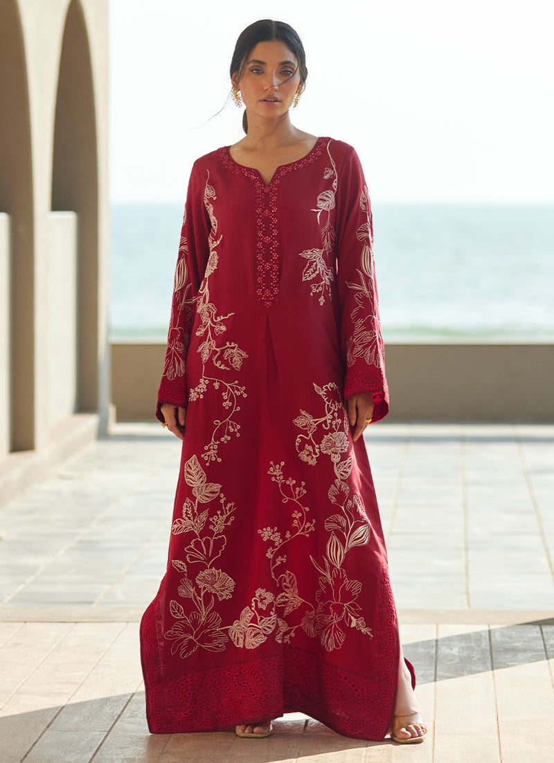 Siren Scarlett Silk Kaftan