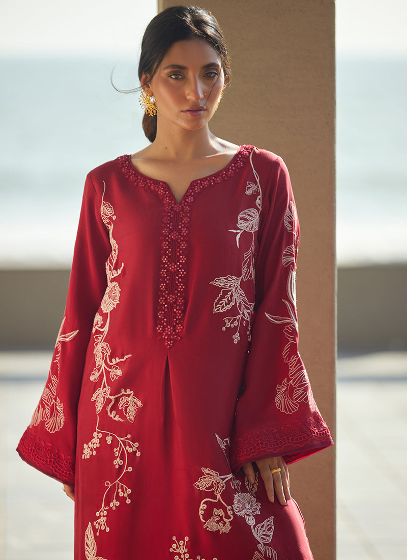 Siren Scarlett Silk Kaftan