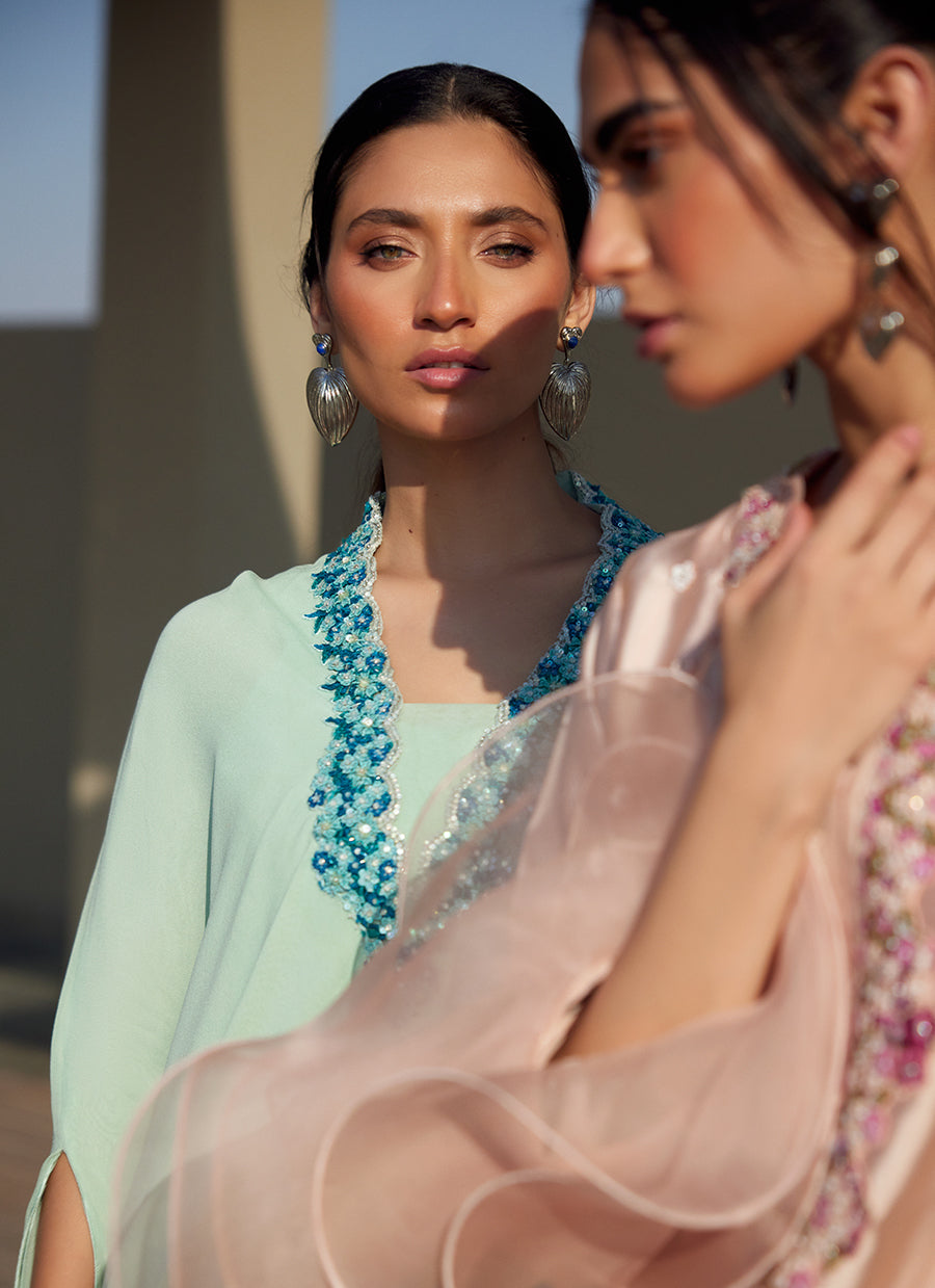 Coraline Ivory Silk Kaftan