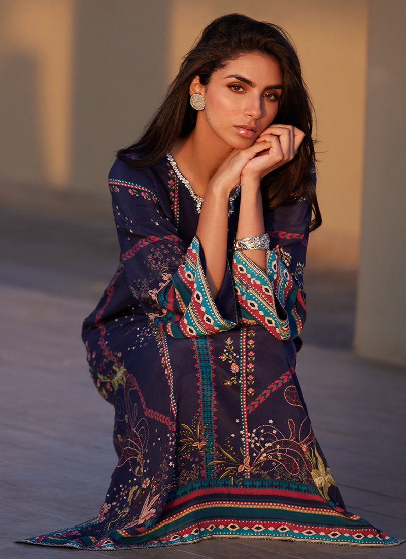 Zahara Midnight Crepe Kaftan
