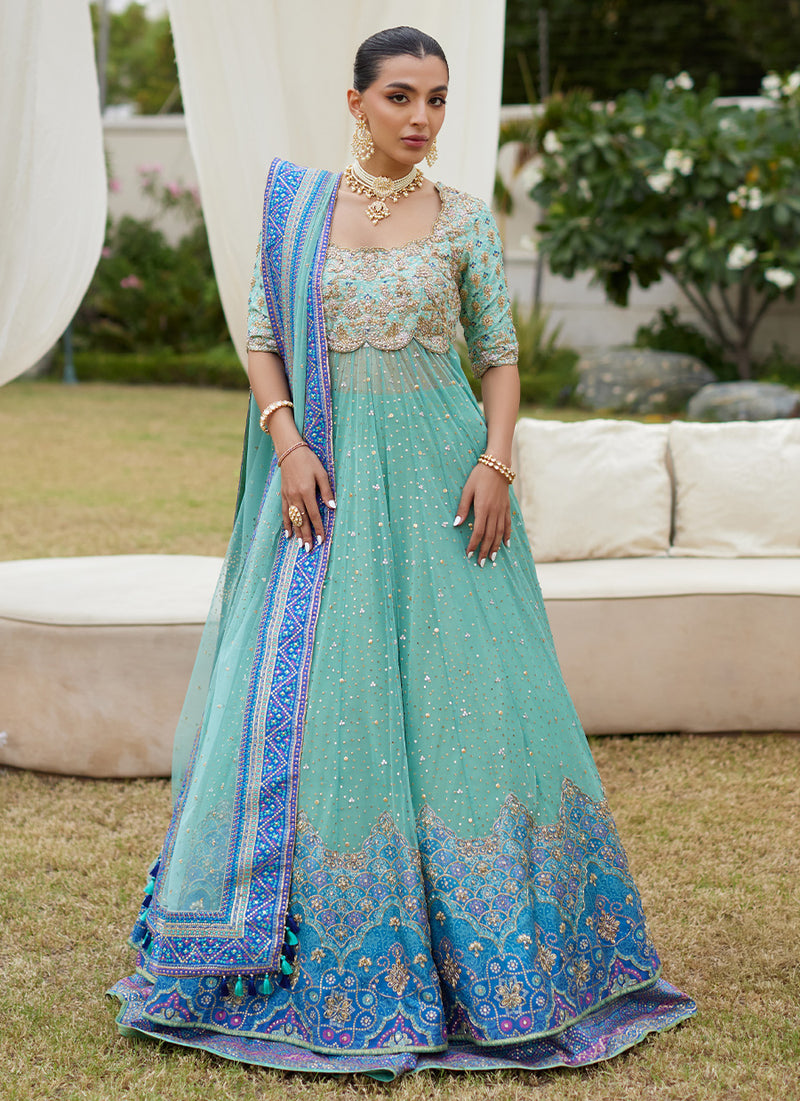 Amani Aqua Ombre Kalidaar