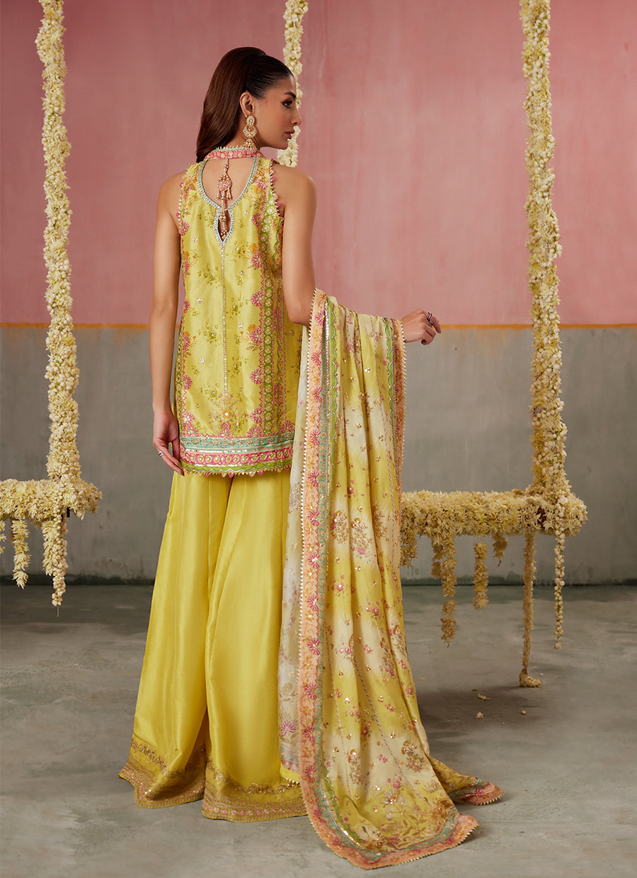 Zaria Kiwi Shirt And Dupatta